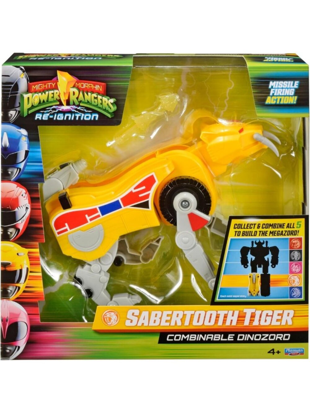 Vintage Saber-Toothed Tiger Dinozord Action Figure - Mighty Morphin Power